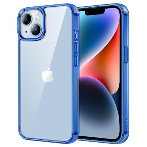 JEDirect iPhone 14 6.1インチ用 保護ケース 黄ばみなし 衝撃吸収 バンパーカバー 傷つけ防止 クリアバック ブルー | 