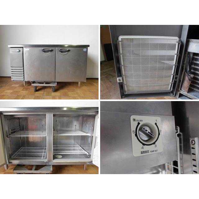 中古厨房　業務用　サンヨー　冷蔵154L　1凍1蔵　コールドテーブル　冷凍146L　SANYO　SUR-G1561CA　100V　台下　冷凍冷蔵庫