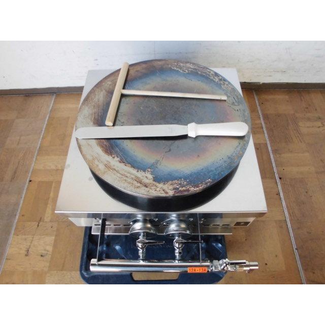 中古厨房 業務用 大東 DAITO クレープ焼き器 都市ガス W450×D450×H200mm 店舗 13A｜reusechubou-zero｜02