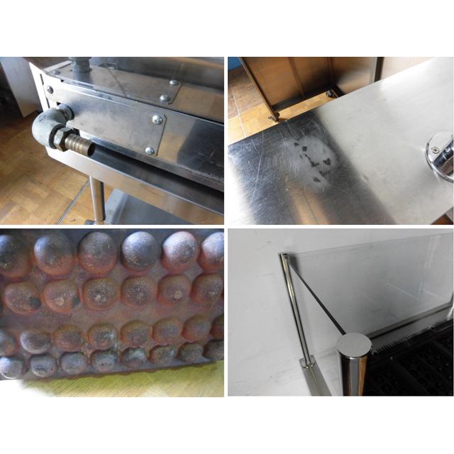 中古厨房 マルゼン 業務用 3連 たこ焼き器 タコ焼 MGKT-H3 都市ガス 96 