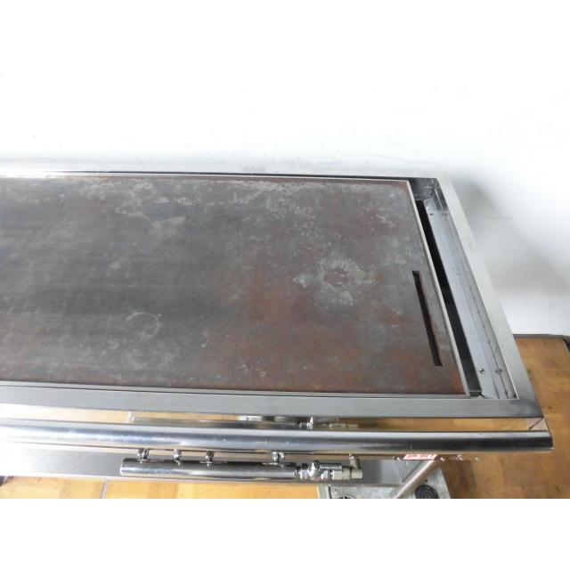 中古厨房 業務用 グリドル 鉄板焼き台 都市ガス 6連 厚み10mm バーナー