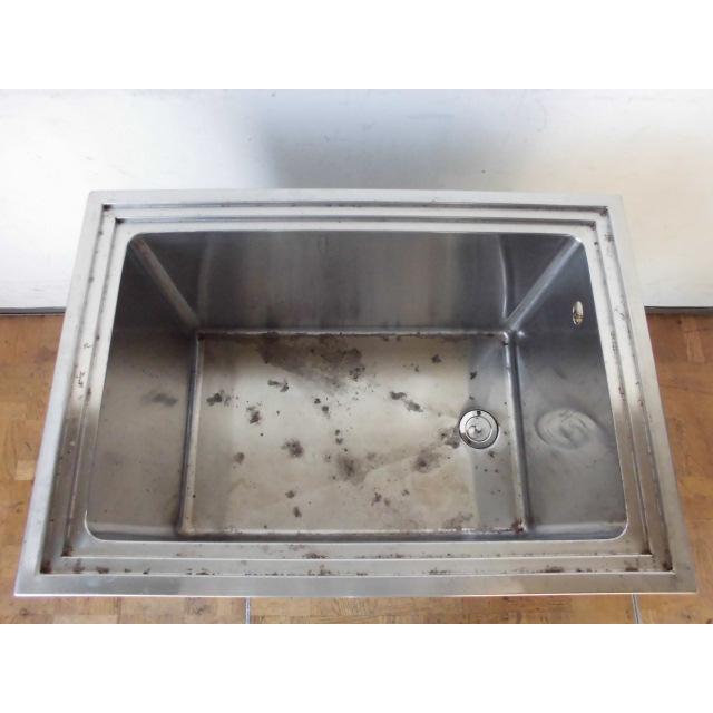 中古厨房 業務用 1槽シンク ドッグバス 流し台 ステンレス W650 中古厨房 業務用 1槽シンク ドッグバス 流し台 ステンレス W650