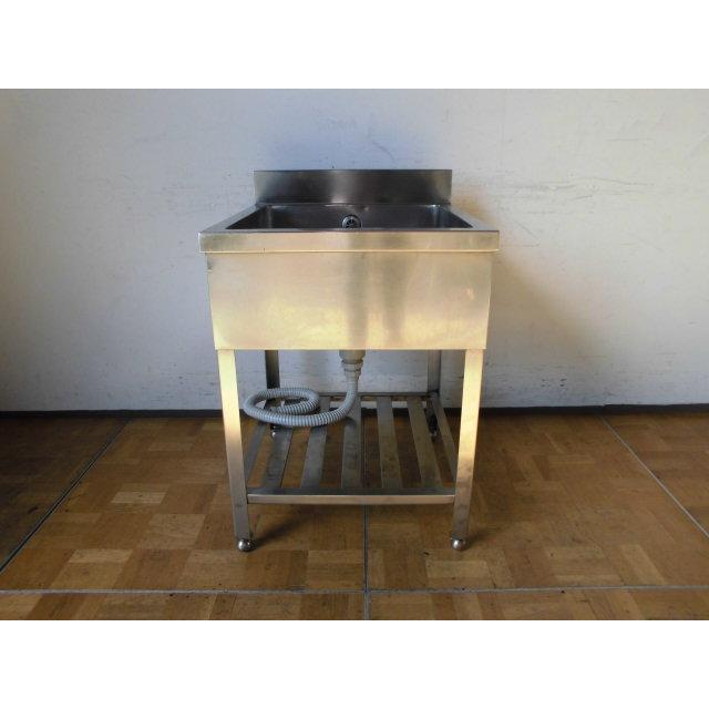 中古厨房 業務用 1槽シンク 流し台 ステンレス W600×D650×H800 中古厨房 業務用 1槽シンク 流し台 ステンレス W600×D650×H800