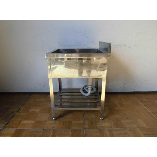 中古厨房 業務用 1槽シンク 流し台 ステンレス W600×D650×H800 中古厨房 業務用 1槽シンク 流し台 ステンレス W600×D650×H800