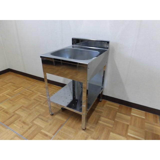 中古厨房 業務用 1槽シンク 流し台 ステンレス W450×D550×H700(BG790 