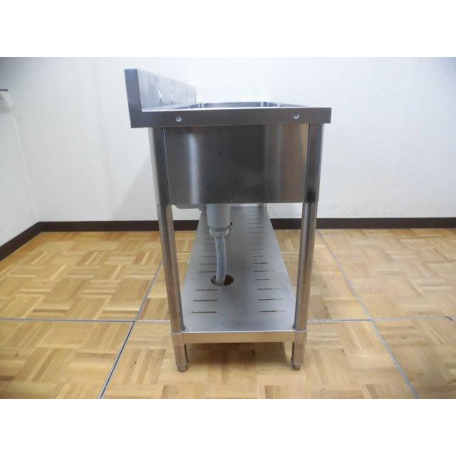 中古厨房 業務用 2槽シンク 流し台 ステンレス W1200×D450×H790(BG870 