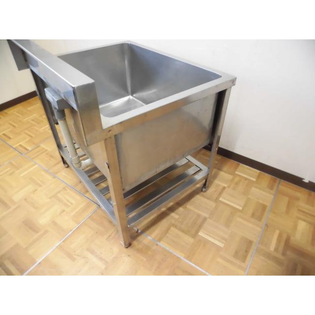 中古厨房 業務用 ステンレス 1槽シンク 深型 W900×D750×H795(BG950)mm 