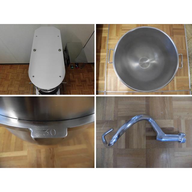 中古厨房 業務用 関東 混合機 カントー ミキサー HPI-30M 三相 200Ｖ W600×D760×H1240mm ステンレスボウル ドゥフックの画像