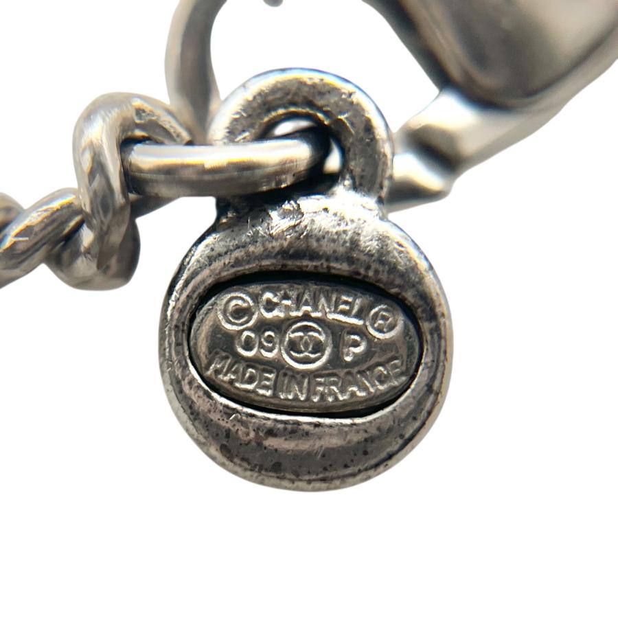 CHANEL シャネル プレート マトラッセ ネックレス ココマーク ネックレス シルバー ユニセックス中古_4