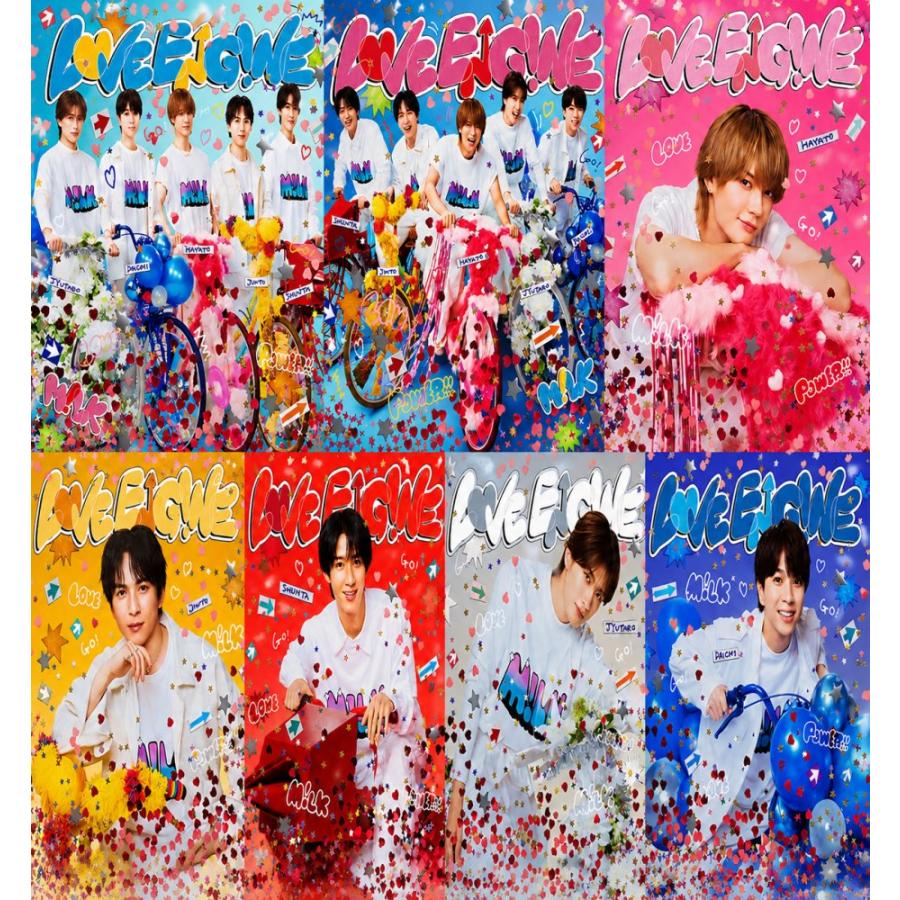 全7形態セット LOVE ENG!NE 初回限定盤 通常盤 初回生産限定メンバーソロ盤全5形態 M!LK 早期セット予約特典1枚 ＆ 早期予約特典7枚 ＆ メガジャケ7種付