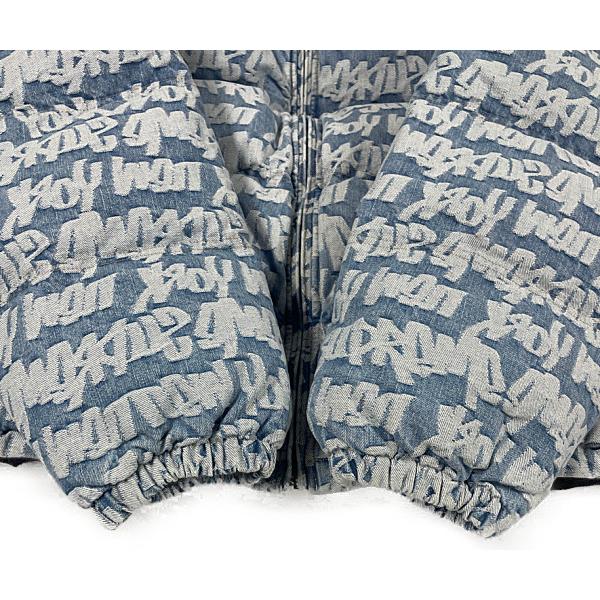 SUPREME 22SS Fat Tip Jacquard Denim Puffer Jacket ジャケット ブルー サイズXXL 正規品 / 27288｜reuseshop-closer｜04