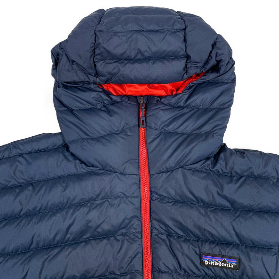 直営店で購入 PATAGONIA パタゴニア 16AW 品番 84701 ダウン セーター フーディ ジャケット ネイビー/オレンジ系 サイズXL 正規品 / 33470