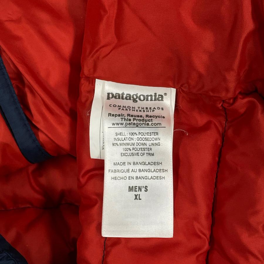 直営店で購入 PATAGONIA パタゴニア 16AW 品番 84701 ダウン セーター フーディ ジャケット ネイビー/オレンジ系 サイズXL 正規品 / 33470