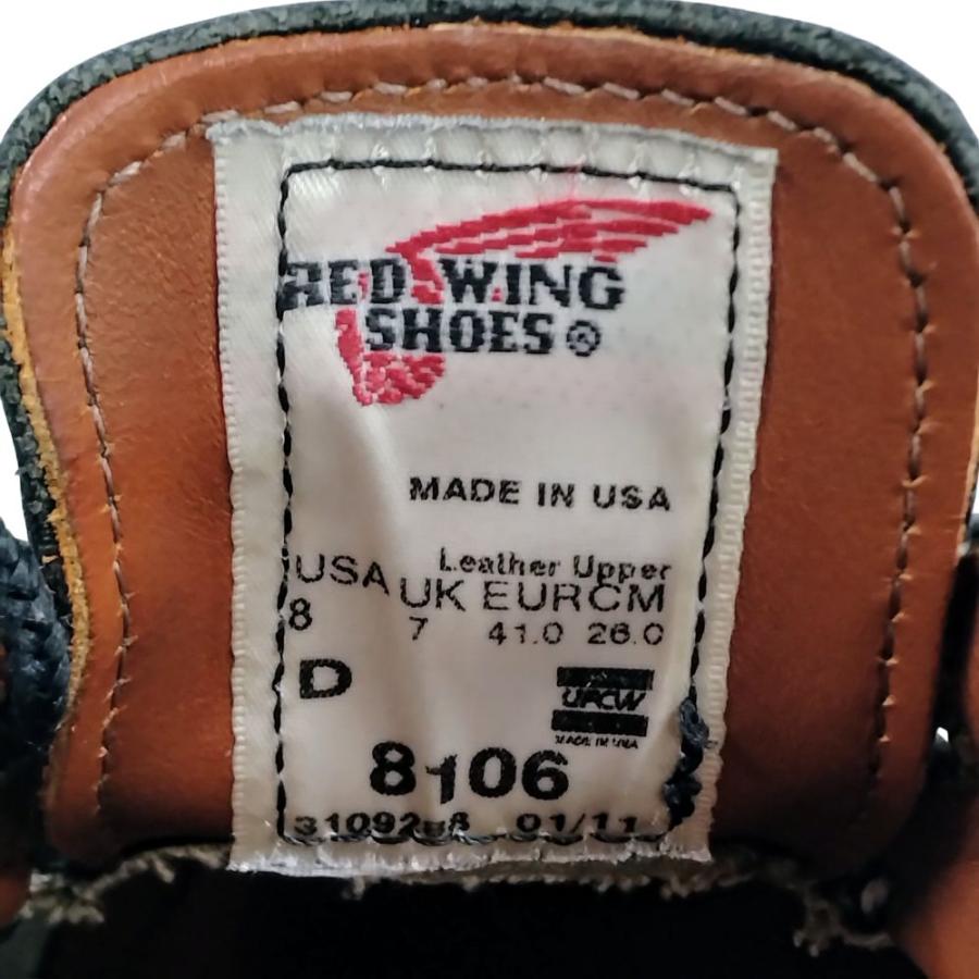 RED WING レッドウィング 8106 オックスフォード モックトゥ レザー シューズ ブラック サイズUS8D=26cm 正規品 / 33983｜reuseshop-closer｜08