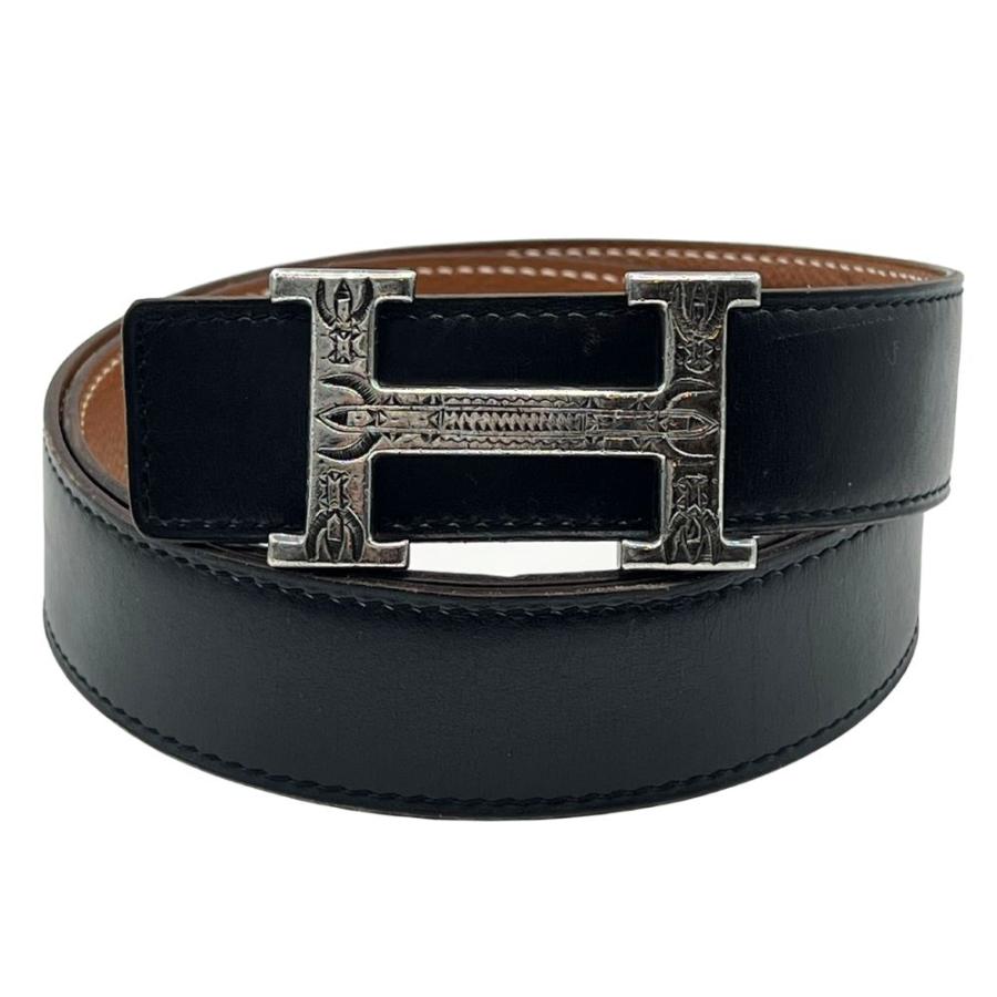 HERMES（エルメス） トゥアレグ シルバー925 バックル レザーベルト 
