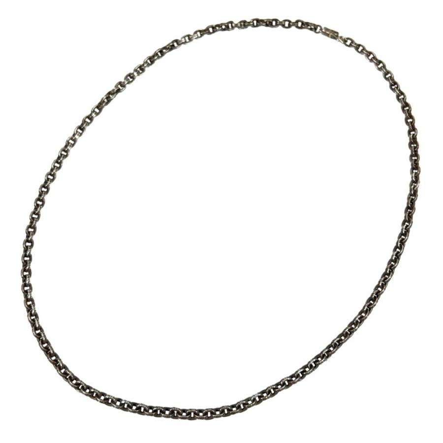 CHROME HEARTS クロムハーツ シルバーペーパーチェーンネックレス 24インチ インボイス付属 正規品 / 41095 CHROME HEARTS クロムハーツ シルバーペーパーチェーンネックレス 24