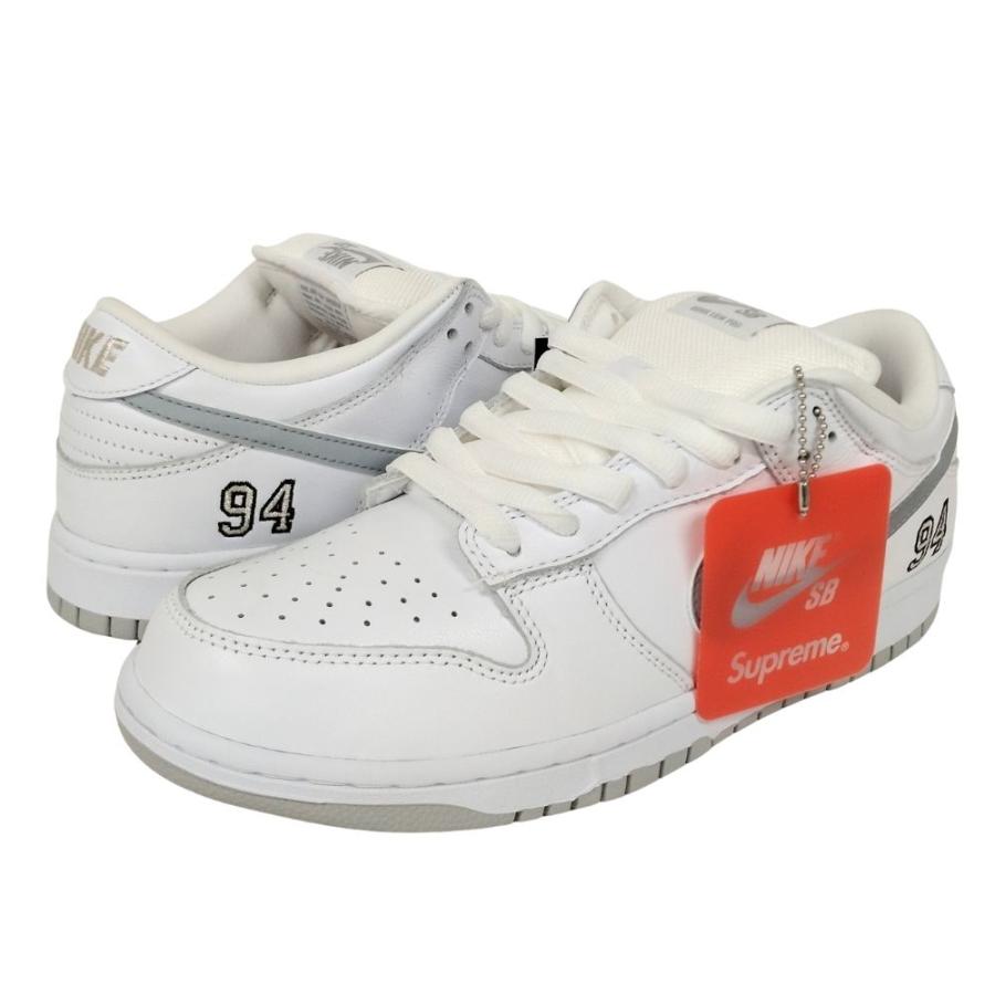 SUPREME シュプリーム 品番 HQ8487-100 × NIKE SB DUNK LOW OG QS ダンク シューズ スニーカー ホワイト US9.5=27.5cm 正規品 / 45081 Supreme（シュプリーム） 品番 HQ8487-100 × NIKE SB DUNK LOW OG QS
