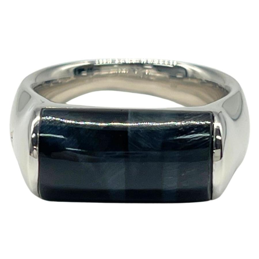 TOMWOOD トムウッド Crest Ring Blue Hawk Eye シルバーリング サイズ54=14号 正規品 / 55527 TOMWOOD トムウッド Crest Ring Blue Hawk Eye シルバーリング サイズ