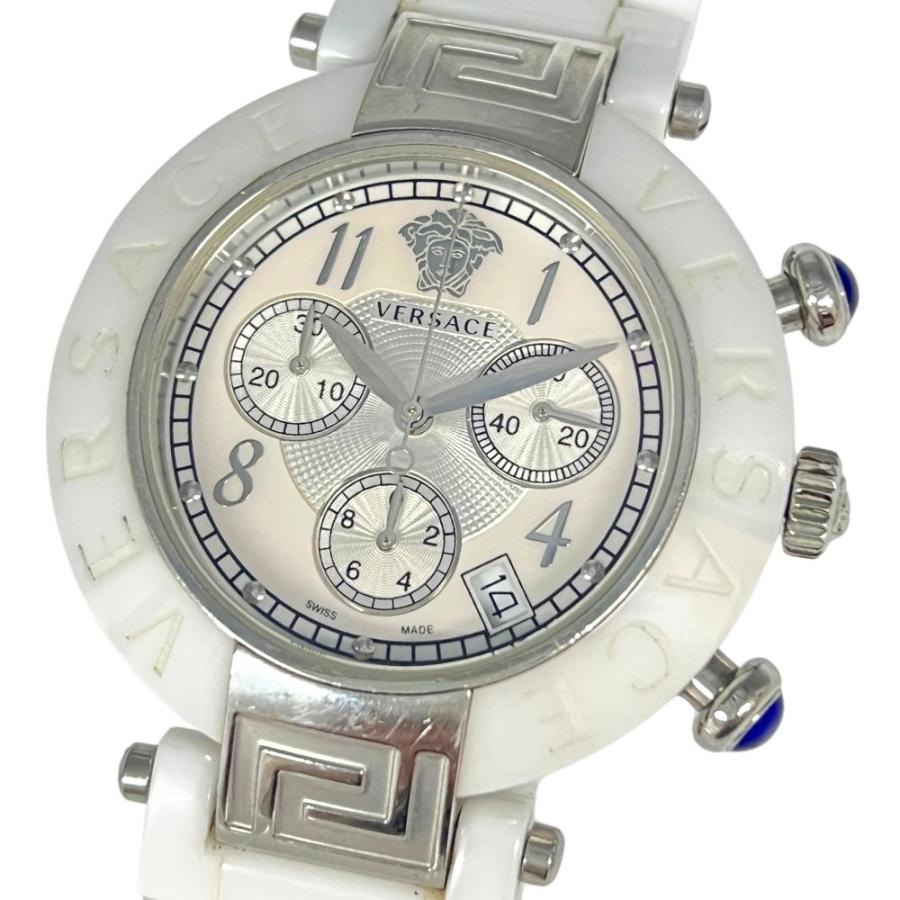 VERSACE ヴェルサーチ 95C クロノグラフ セラミック クォーツ メンズ 腕時計 正規品 / C1234 VERSACE ヴェルサーチ 95C クロノグラフ セラミック クォーツ メンズ