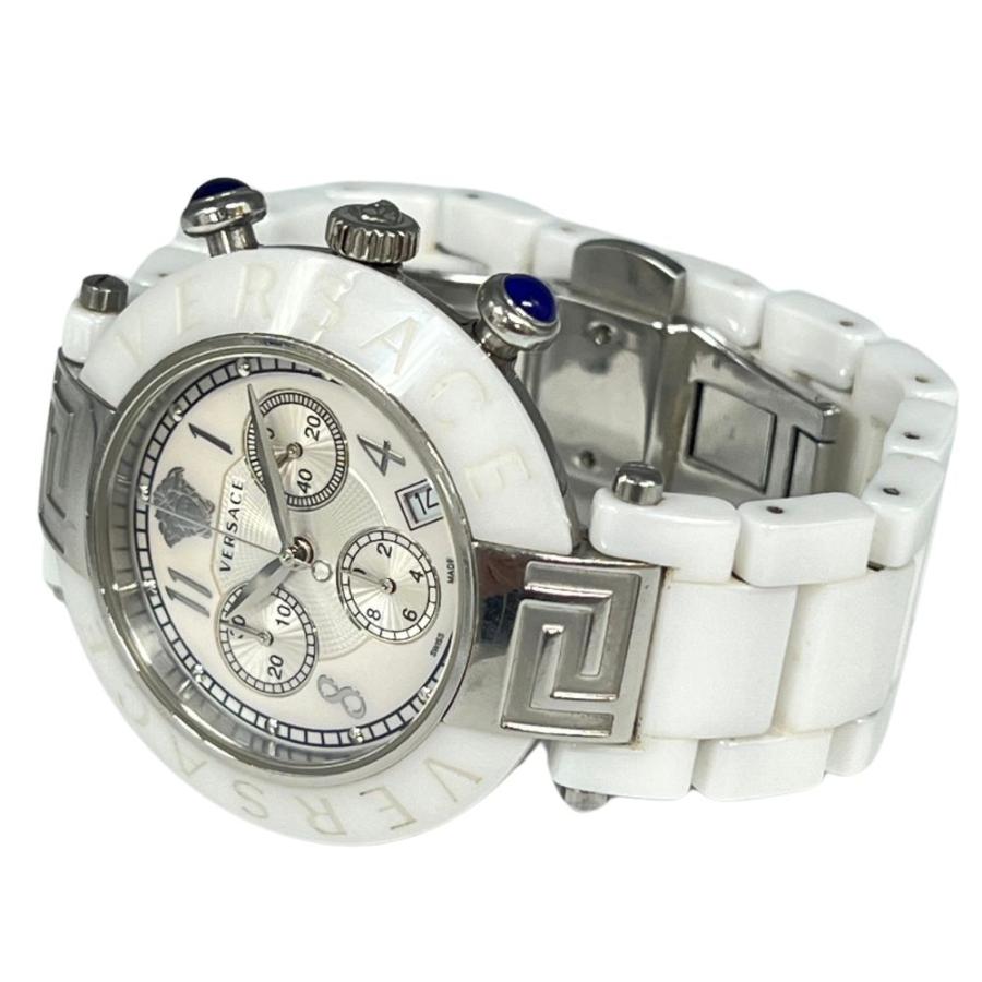 VERSACE ヴェルサーチ 95C クロノグラフ セラミック クォーツ メンズ 腕時計 正規品 / C1234 VERSACE ヴェルサーチ 95C クロノグラフ セラミック クォーツ メンズ