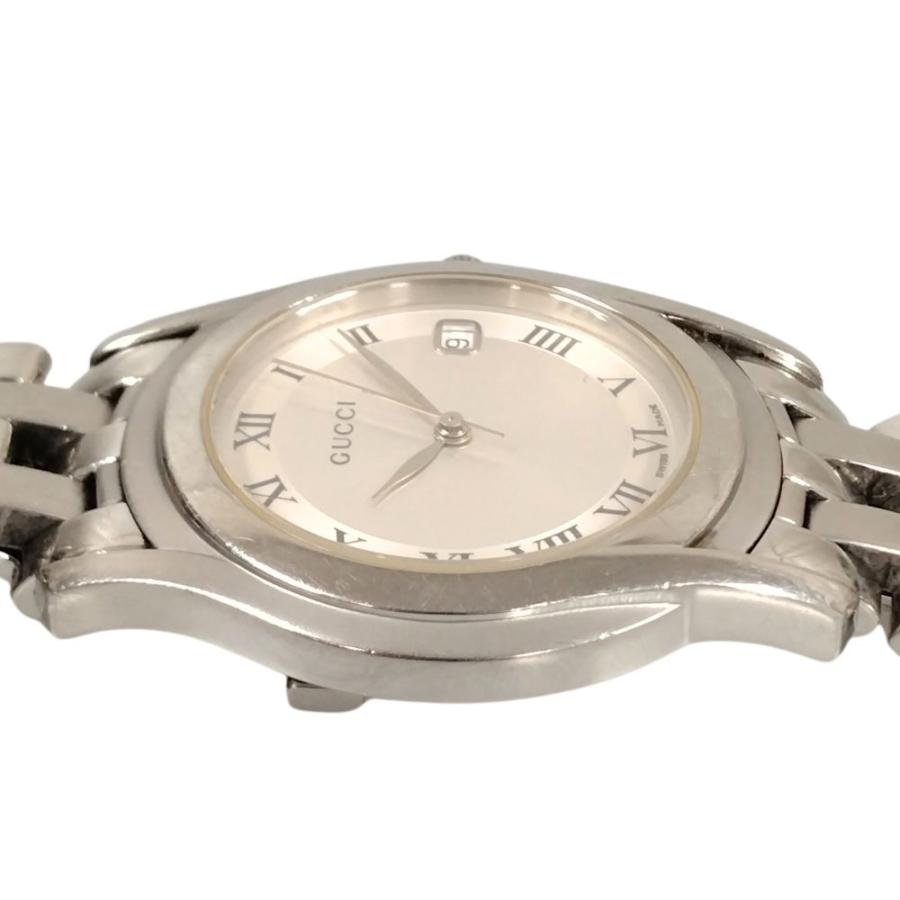 GUCCI グッチ 5500M シルバー文字盤 デイト クォーツ メンズ 腕時計  