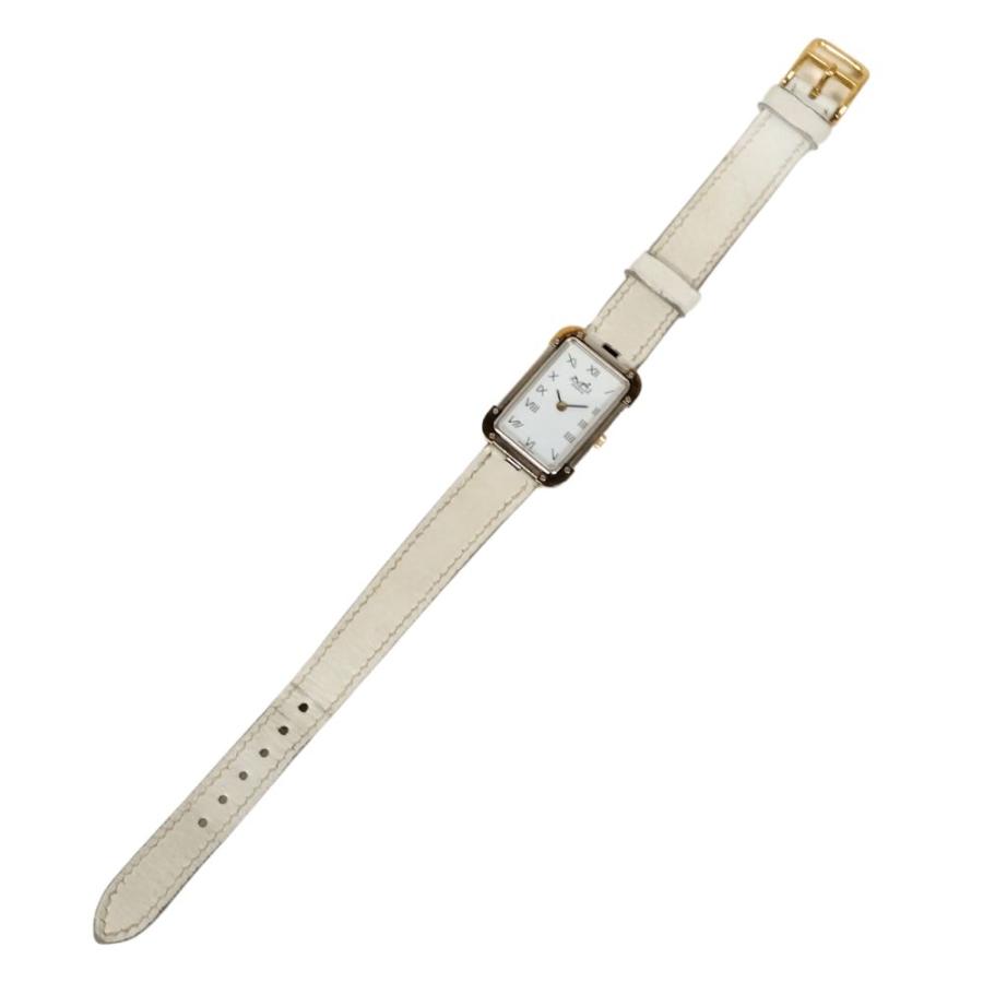 エルメス クロアジュール 白文字盤 クォーツ レディース 腕時計 正規品 【クアドロ】 / C454