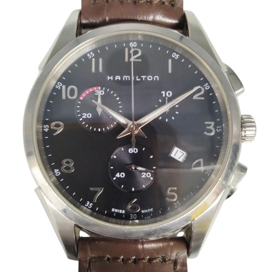 HAMILTON ハミルトン H386120 ジャズマスター シンライン クロノグラフ クォーツ メンズ ベルト社外 (BAMBI) 腕時計 正規品 / C809 HAMILTON（ハミルトン） H386120 ジャズマスター シンライン クロノ