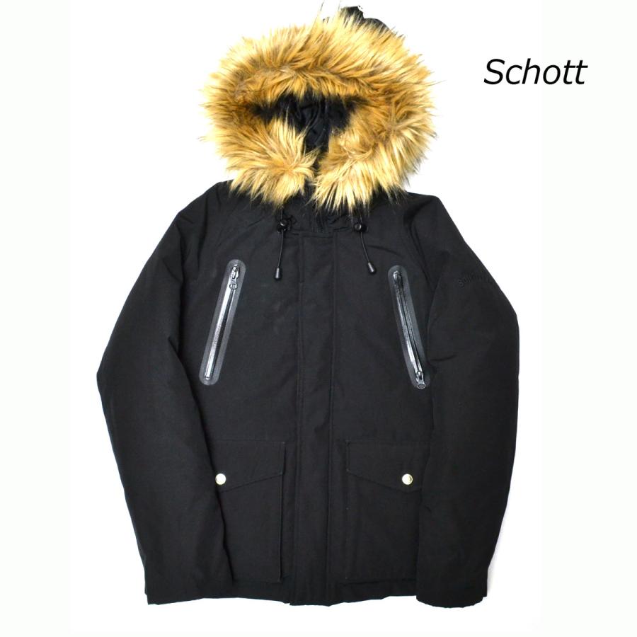 Schott N.Y.C ショット フード ダウン ジャケット HOODED DOWN