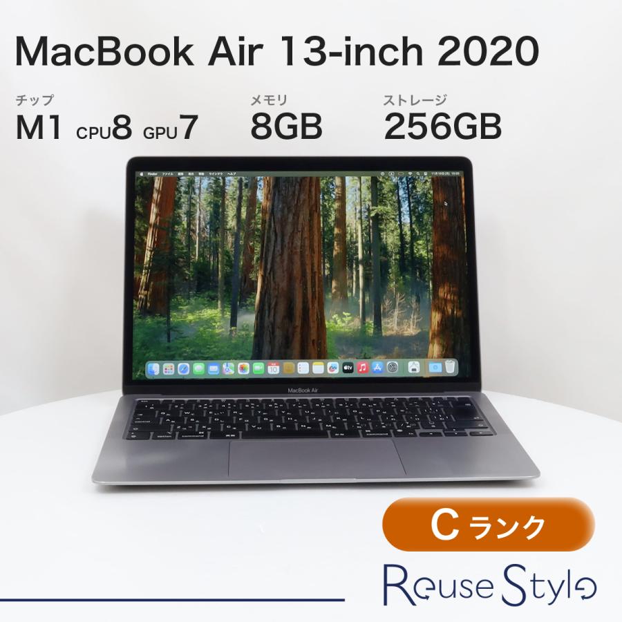 MacBook Air M1 スペースグレイ8GB 256 93% MacBook Air 13インチ 2020 M1 スペースグレイ 8GB 256GB JIS