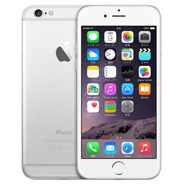 iPhone 6 (中古並品) au Apple 16GB シルバー MG482J/A バッテリー90 