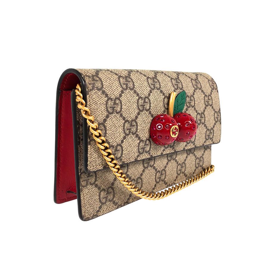 グッチ GGスプリーム チェリー チェーンショルダー ポシェット 481291