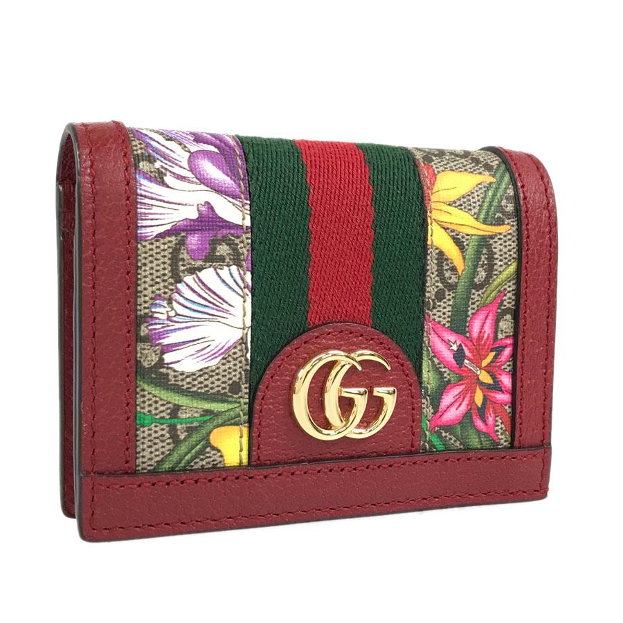 グッチ オフィディア フローラ コンパクトウォレット フラワー