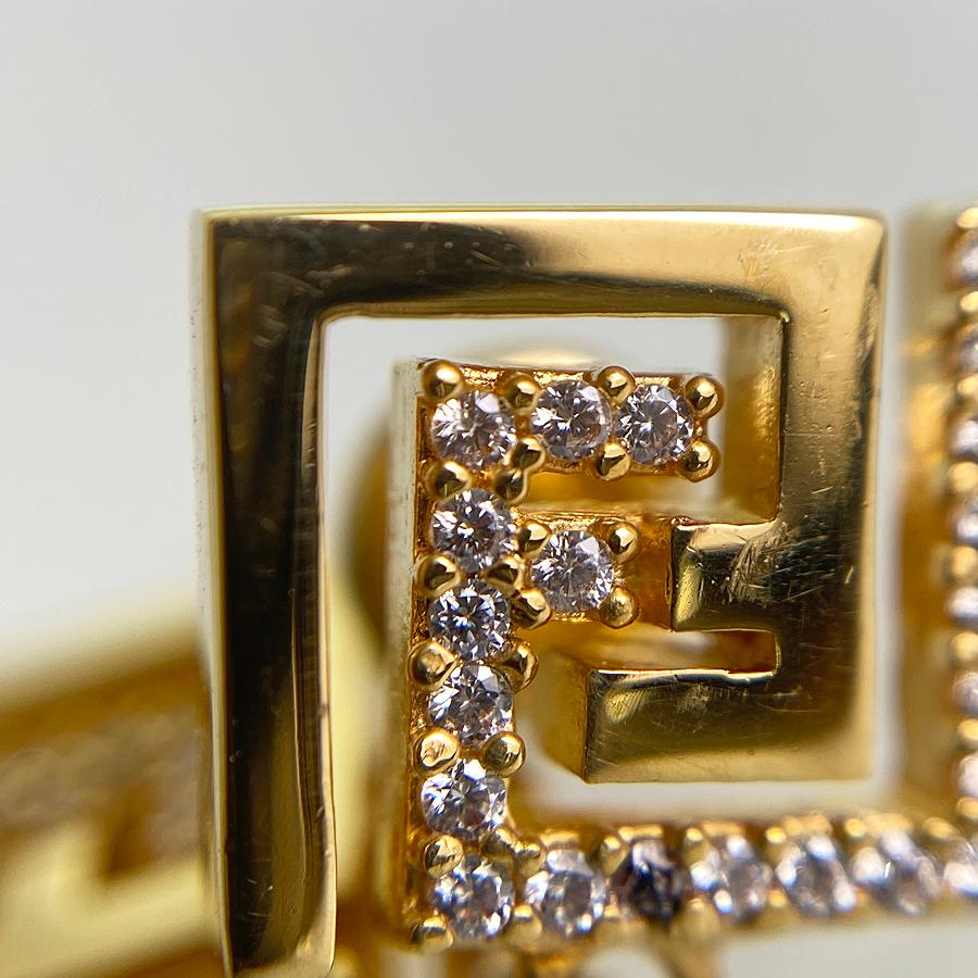 FENDI（フェンディ） ピアス GP ラインストーン ftj【中古