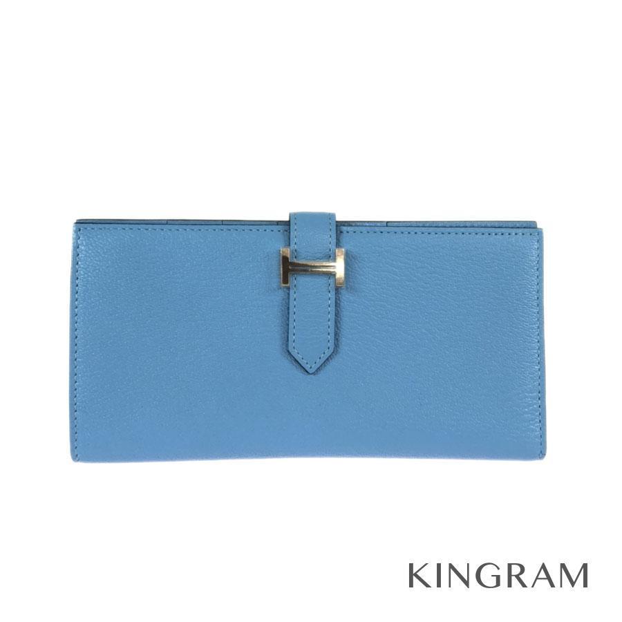 エルメス ベアン シェブルミゾル C刻印 未使用品 ブルー シェーブル レディース財布 Fto 中古 Fto キングラムモール 通販 Yahoo ショッピング