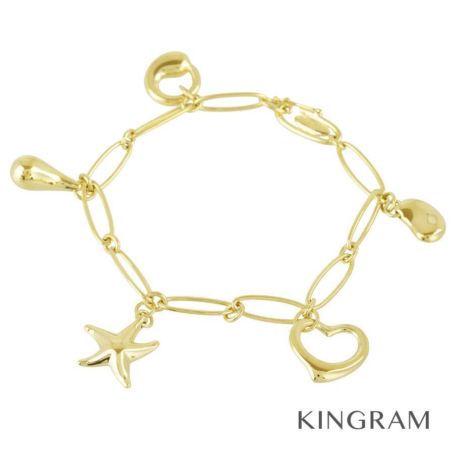 ティファニー ブレスレット k18YG (750) オープンハート シリウス