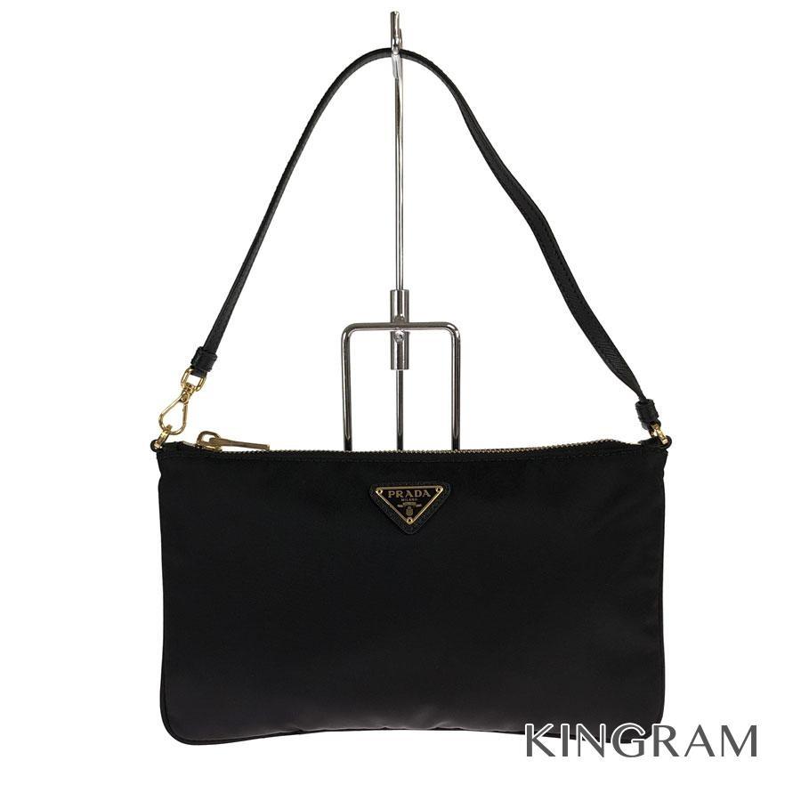 プラダ アクセサリーポーチ 1NH545 ブラック ナイロン ko【中古】 :ko
