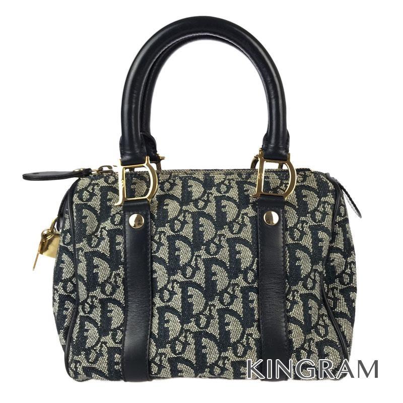ディオール Dior ロゴグラム トロッター ミニボストン PZ0072 ネイビー