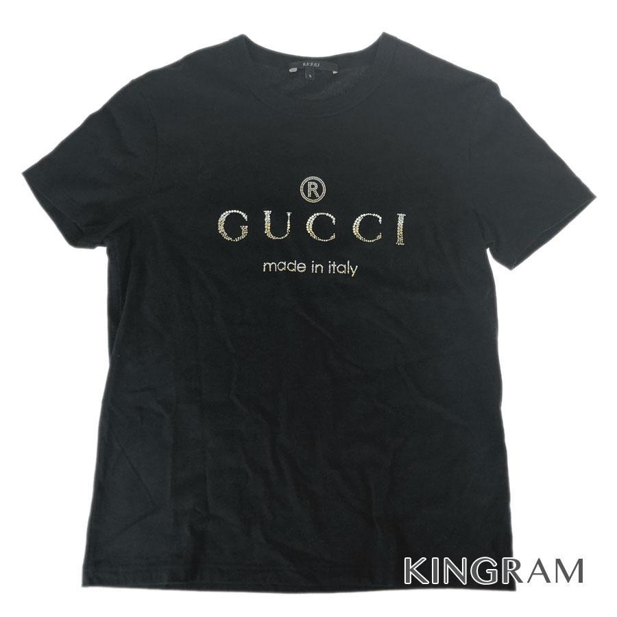 グッチ GUCCI Tシャツ ロゴ スパンコール グラデーション Sサイズ