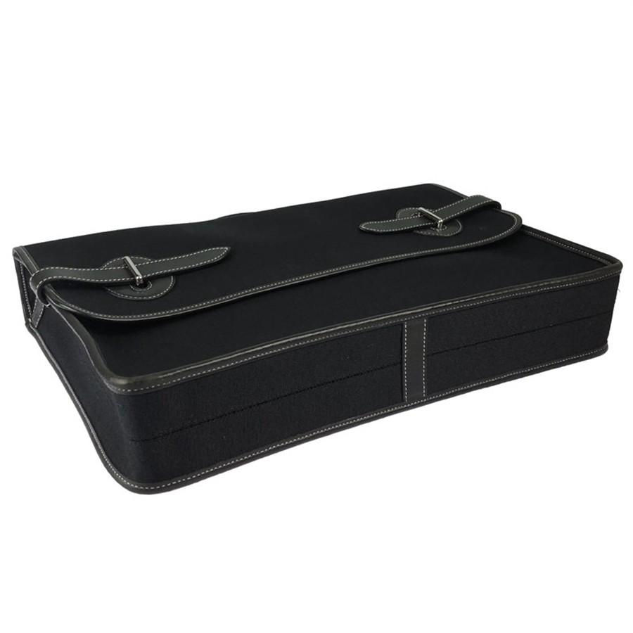 エルメス ブエナベンチュラMM ブラック トワルオフィシエ×レザー ...