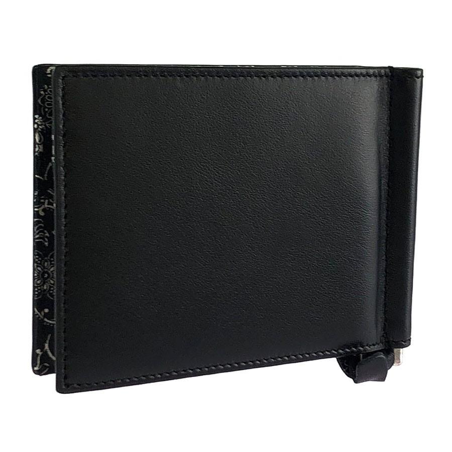 サンローラン ビルクリップ ウォレット ペイズリー柄 378005 ブラック