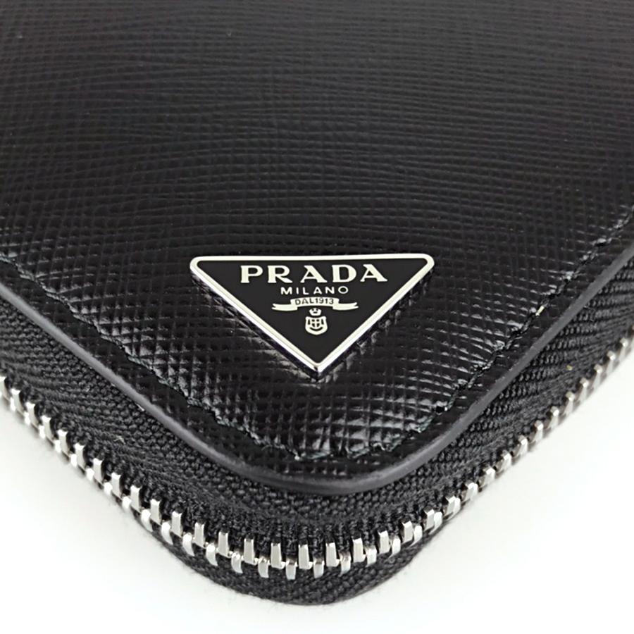 プラダ 財布 サフィアーノ トライアングル ドキュメントホルダー ラウンドファスナー 長財布 2ml1 ブラック メンズ財布 Rsa 中古 Rsa キングラムモール 通販 Yahoo ショッピング