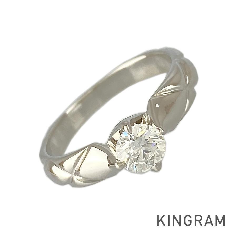 シャネル マトラッセ リング Pt950 ダイヤ 6号(46) クリーニングj済 ti