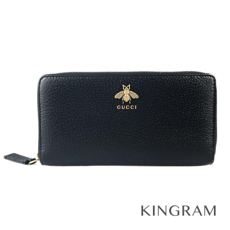 グッチ メンズ財布 アニマリエ メタルビー ラウンドファスナー 長財布 ブラック レザー Ya 中古 Ya キングラムモール 通販 Yahoo ショッピング