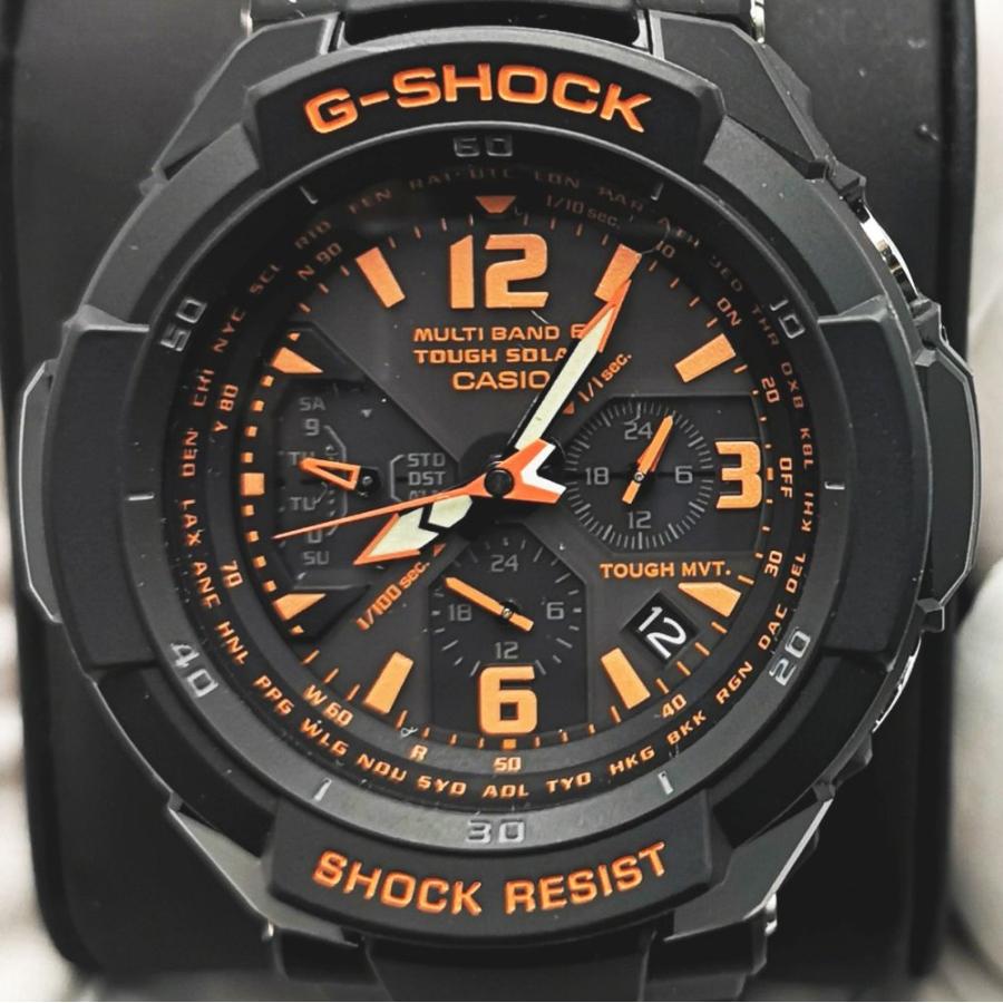 CASIO 中古 カシオ GW-3000B-1AJF ブラック ケース：45.5×49.3mm 
