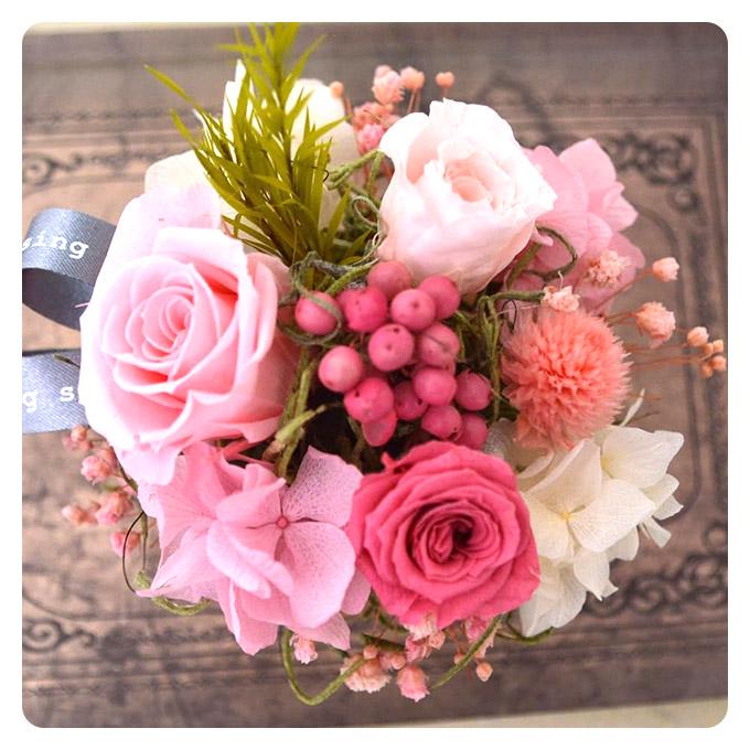 プリザーブドフラワー　ボトルフラワー プリザーブドフラワー ガラスドーム 花 ギフト ボトルフラワー