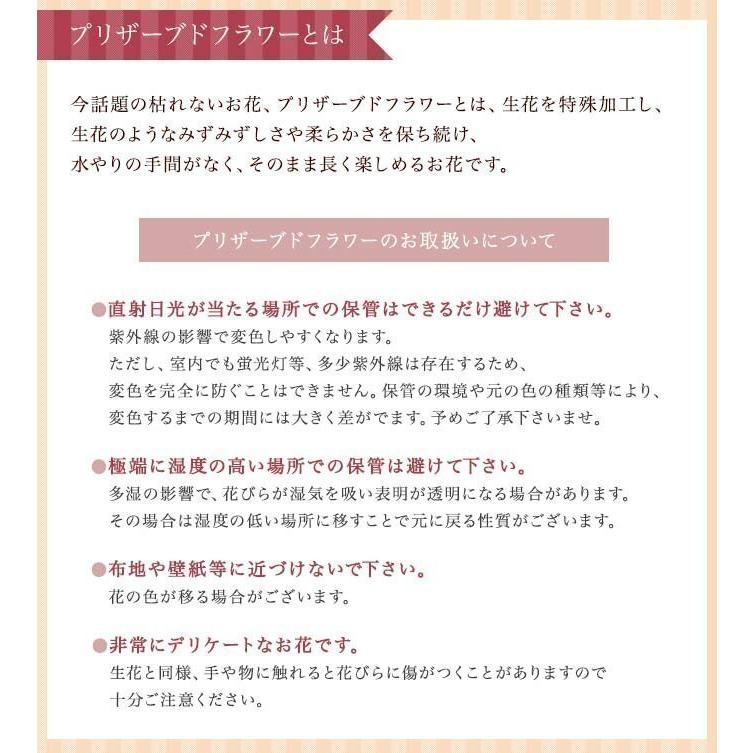 ほんのり香る 100% プリザーブドフラワー ギフト 和風 結香  誕生日 送料無料 ブリザード 還暦 古稀 米寿 お祝い お供え 白寿 傘寿 結婚記念日 母の日｜reve-shop｜17