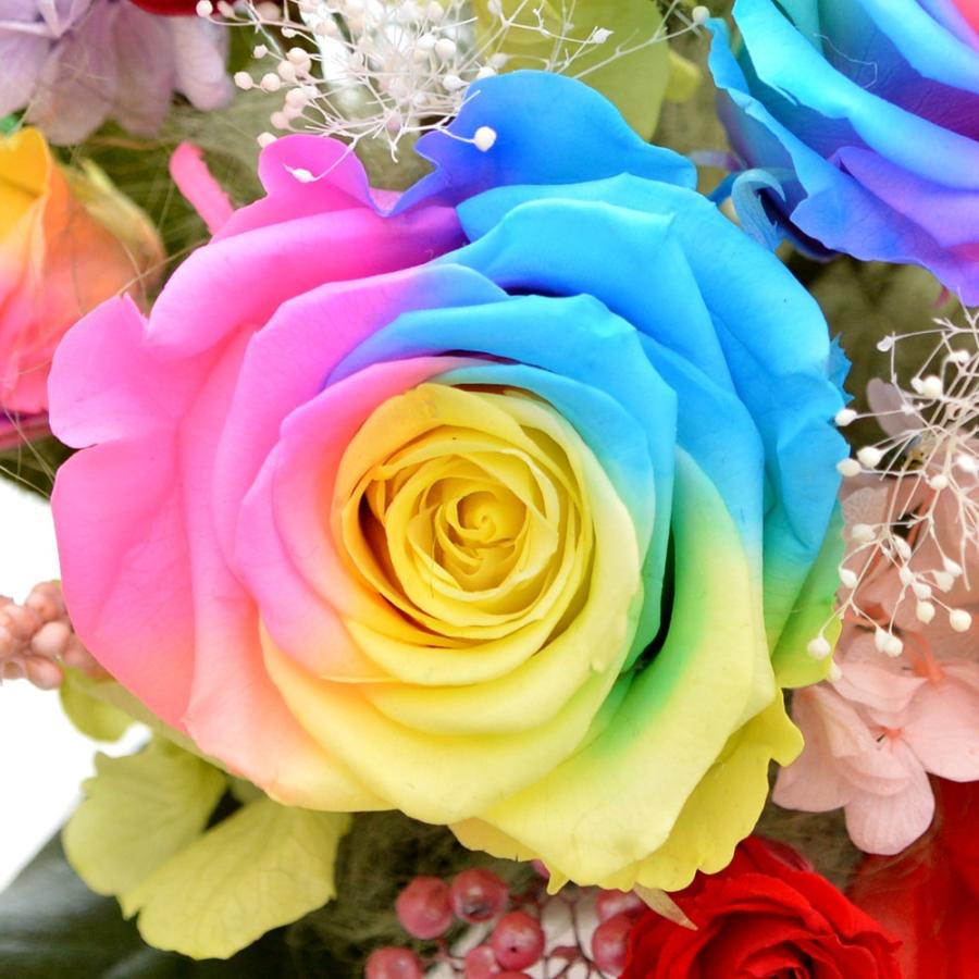 レインボーフラワー様 ザオウフラワー | ピオニー菊にレインボーカーネーションを