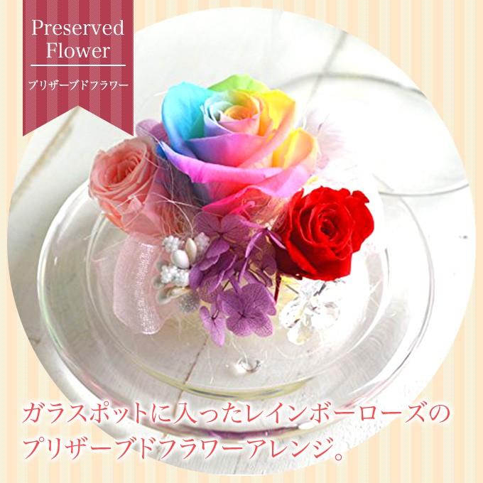 レインボー ローズ プリザーブドフラワー ガラス ポット 誕生日 ブリザーブド お祝い 結婚祝 ギフト 記念日 グラス バラ フラワー プロポーズ 敬老の日 Reve Gp Reve ヤフーshop 通販 Yahoo ショッピング