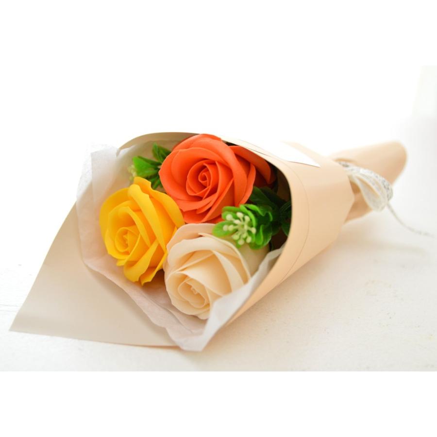 ソープフラワー 3輪ブーケミニ 母の日 花束 プチ ギフト 誕生日 送料