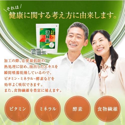 青汁 活緑素 スティックタイプ(3g×90包) 健康食品 大麦若葉 アルファルファ ケール 明日葉 緑黄色野菜 生絞りパック 国産 発毛専門リーブ21｜reve21shop｜02